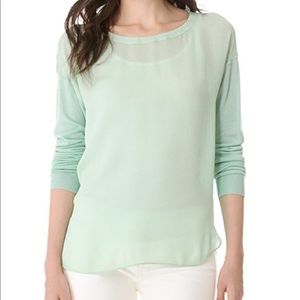 Vince silk front sweater. Size S